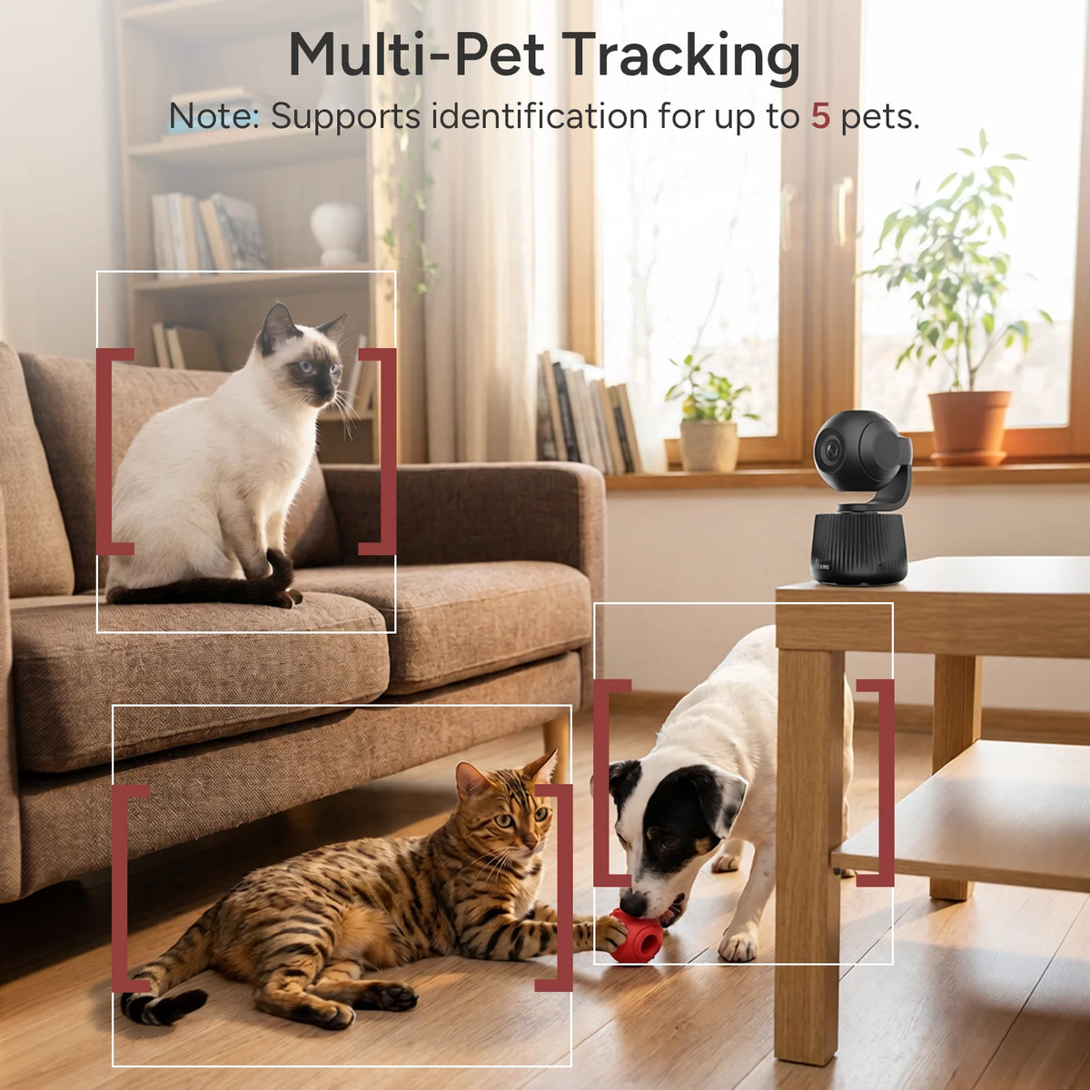 SiiPet PawTrack AI Pet Camera with Auto Tracking & 360° Pan