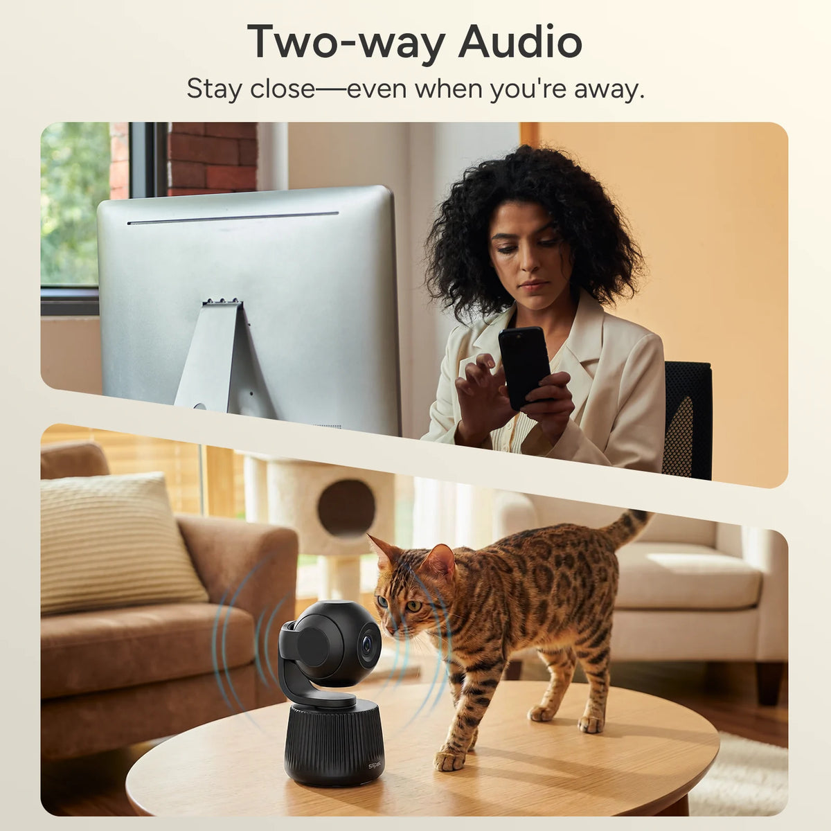 SiiPet PawTrack AI Pet Camera with Auto Tracking & 360° Pan