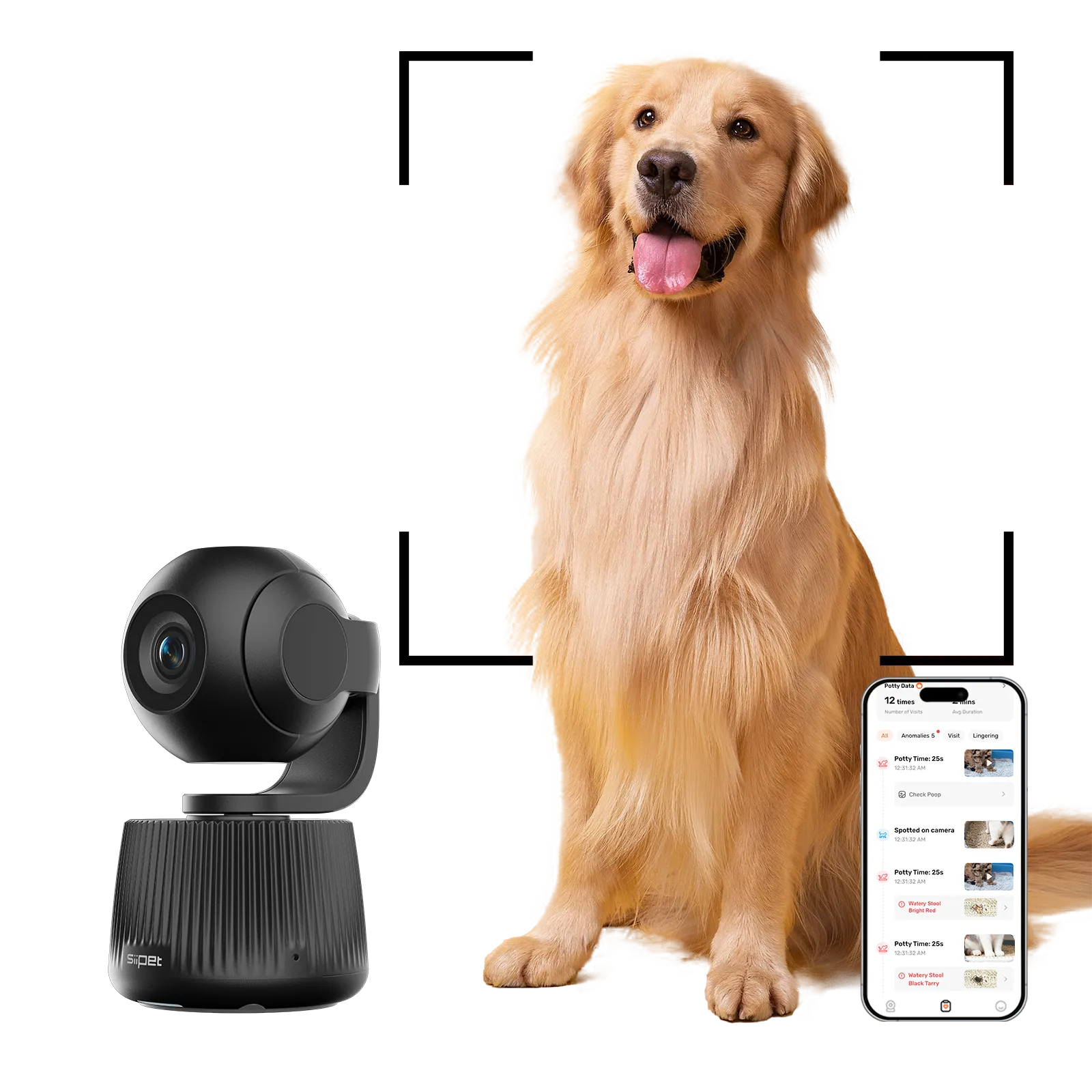 SiiPet PawTrack AI Camera For Behavior Health Monitoring